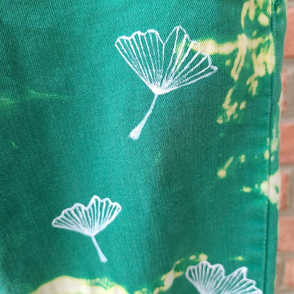 Kensie Hand Painted ankle Biter Skinny Jeans green - Picture 8 of 10